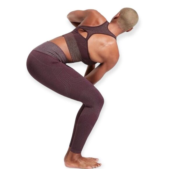 Athleta 2PC Antique Burgundy Twilight 2.0 Legging Set - Picture 1 of 16